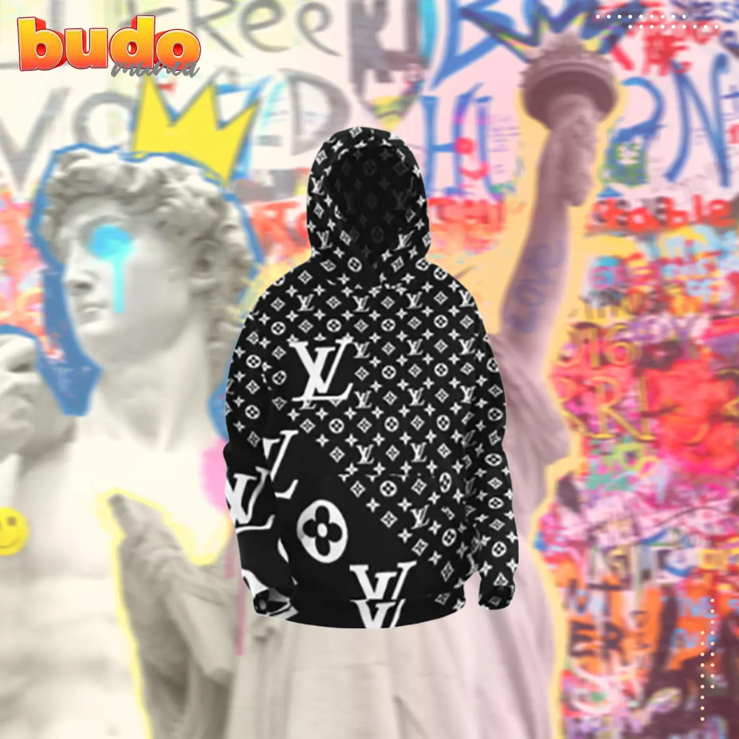 Louis vuitton black hoodie luxury brand clothing clothes outfit for men - hot new